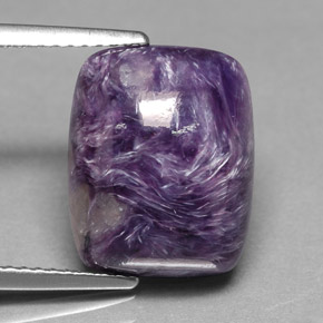 6,49 ctw natürlicher violetter Charoit, Kissenschliff, Lichtundurchlässig