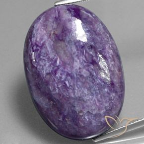 32.82ct Natürlicher Mitteltiefes Violett Charoit, Oval, Lichtundurchlässig