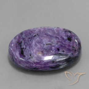34,07 ctw natürlicher violetter Charoit, Oval Schliff, Lichtundurchlässig