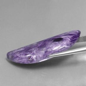 27,88 ctw natürlicher violetter Charoit, Fantasieschliff, Lichtundurchlässig