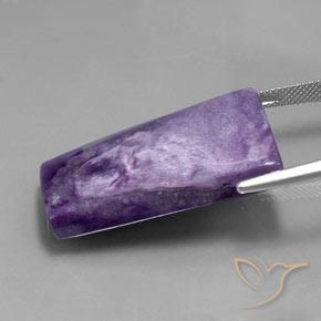 9,17 ctw natürlicher tiefviolett Charoit, Baguette, Lichtundurchlässig