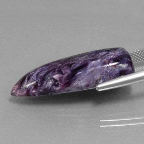 27,21 ctw natürlicher violetter Charoit, Fantasieschliff, Lichtundurchlässig