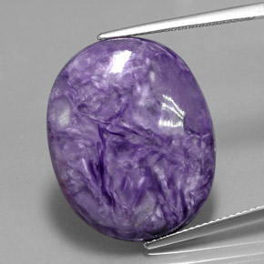 26,05 ctw natürlicher violetter Charoit, Oval Schliff, Lichtundurchlässig