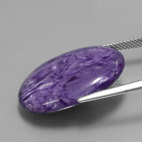 26,05 ctw natürlicher violetter Charoit, Oval Schliff, Lichtundurchlässig