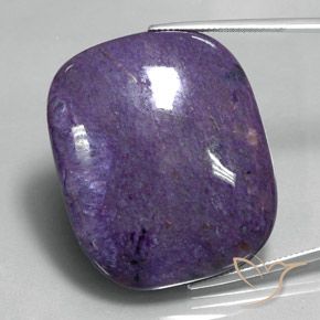 87.70ct Natürlicher tiefviolett Charoit, Kissen, Lichtundurchlässig