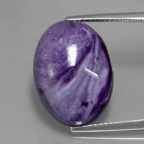 12,03 ctw natürlicher violetter Charoit, Oval Schliff, Lichtundurchlässig