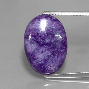 7,41 ctw natürlicher violetter Charoit, Oval Schliff, Lichtundurchlässig