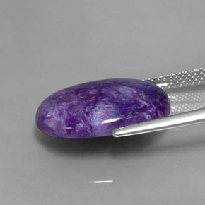 7,41 ctw natürlicher violetter Charoit, Oval Schliff, Lichtundurchlässig