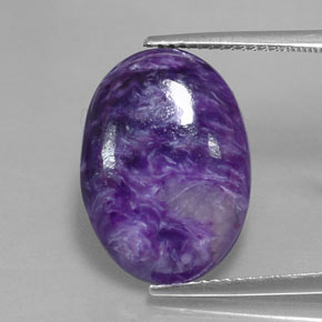 8,41 ctw natürlicher violetter Charoit, Oval Schliff, Lichtundurchlässig