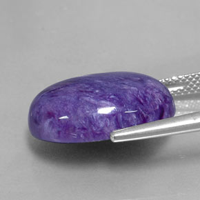 11,11 ctw natürlicher violetter Charoit, Oval Schliff, Lichtundurchlässig