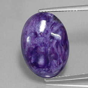 9,60 ctw natürlicher violetter Charoit, Oval Schliff, Lichtundurchlässig