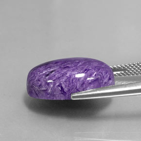 11,80 ctw natürlicher violetter Charoit, Oval Schliff, Lichtundurchlässig
