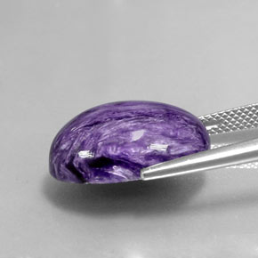 12,83 ctw natürlicher violetter Charoit, Oval Schliff, Lichtundurchlässig