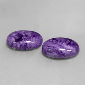  ct natürliche violetter Charoit-Edelsteine, Oval Schliff, Lichtundurchlässig