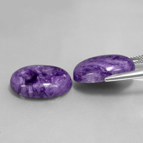  ct natürliche violetter Charoit-Edelsteine, Oval Schliff, Lichtundurchlässig