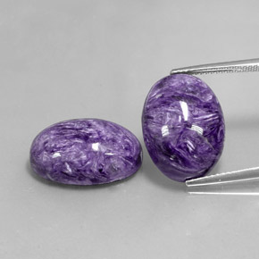  ct natürliche violetter Charoit-Edelsteine, Oval Schliff, Lichtundurchlässig