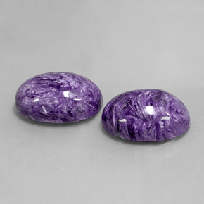  ct natürliche violetter Charoit-Edelsteine, Oval Schliff, Lichtundurchlässig