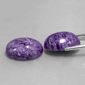  ct natürliche violetter Charoit-Edelsteine, Oval Schliff, Lichtundurchlässig