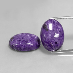  ct natürliche violetter Charoit-Edelsteine, Oval Schliff, Lichtundurchlässig