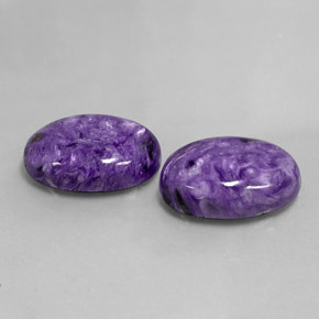  ct natürliche violetter Charoit-Edelsteine, Oval Schliff, Lichtundurchlässig