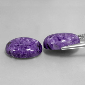  ct natürliche violetter Charoit-Edelsteine, Oval Schliff, Lichtundurchlässig