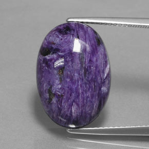 11,27 ctw natürlicher violetter Charoit, Oval Schliff, Lichtundurchlässig