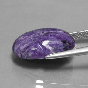 11,27 ctw natürlicher violetter Charoit, Oval Schliff, Lichtundurchlässig