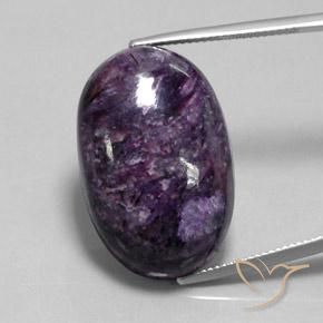 35.08ct Natürlicher Mittel-Dunkelviolett Charoit, Oval, Lichtundurchlässig