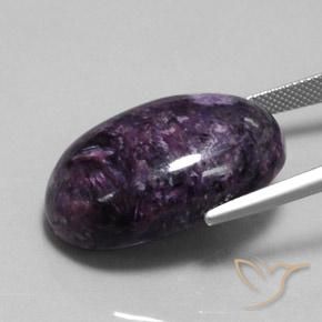 9,17 ctw natürlicher Mittel-Dunkelviolett Charoit, Oval, Lichtundurchlässig