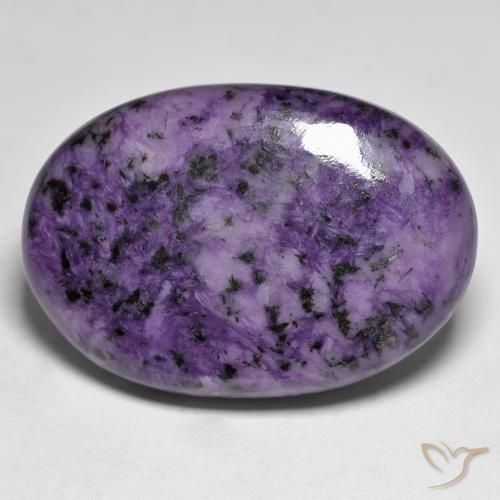 37.63ct Natürlicher tiefviolett Charoit, Oval, Lichtundurchlässig