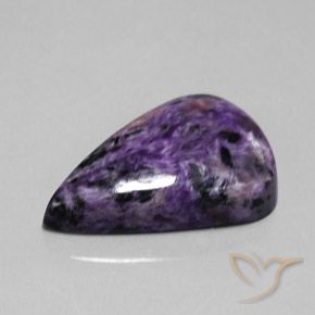 9,17 ctw natürlicher tiefviolett Charoit, Birnenform, Lichtundurchlässig
