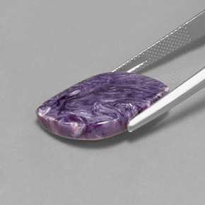 9,50 ctw natürlicher violetter Charoit, Fantasieschliff, Lichtundurchlässig