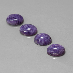  ct natürliche Violet Charoit-Edelsteine, Oval Schliff, Lichtundurchlässig