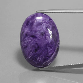 14,42 ctw natürlicher violetter Charoit, Oval Schliff, Lichtundurchlässig