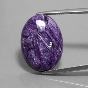 15,17 ctw natürlicher violetter Charoit, Oval Schliff, Lichtundurchlässig