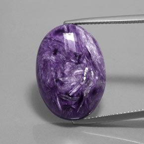 9,17 ctw natürlicher Violet Charoit, Oval Schliff, Lichtundurchlässig