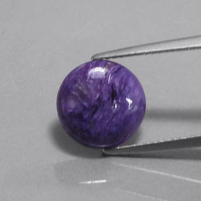 3,28 ctw natürlicher violetter Charoit, Rundschliff, Lichtundurchlässig