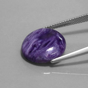 5,50 ctw natürlicher violetter Charoit, Rundschliff, Lichtundurchlässig