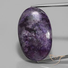 28.58ct Natürlicher dunkelviolett Charoit, Oval, Lichtundurchlässig