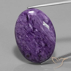 29.06ct Natürlicher dunkelviolett Charoit, Oval, Lichtundurchlässig