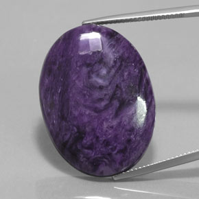 28,06 ctw natürlicher violetter Charoit, Oval Schliff, Lichtundurchlässig