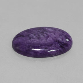 28,06 ctw natürlicher violetter Charoit, Oval Schliff, Lichtundurchlässig
