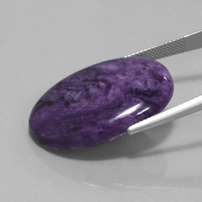 28,06 ctw natürlicher violetter Charoit, Oval Schliff, Lichtundurchlässig