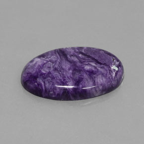 28,09 ctw natürlicher violetter Charoit, Oval Schliff, Lichtundurchlässig