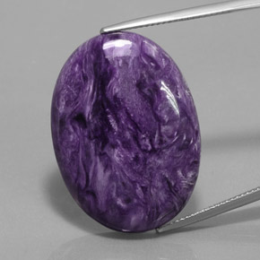 27,90 ctw natürlicher violetter Charoit, Oval Schliff, Lichtundurchlässig