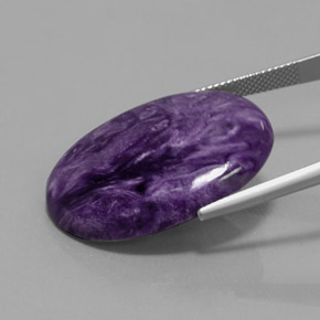 27,90 ctw natürlicher violetter Charoit, Oval Schliff, Lichtundurchlässig