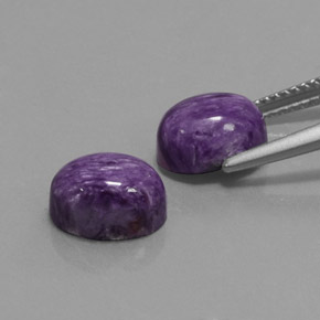  ct natürliche violetter Charoit-Edelsteine, Oval Schliff, Lichtundurchlässig