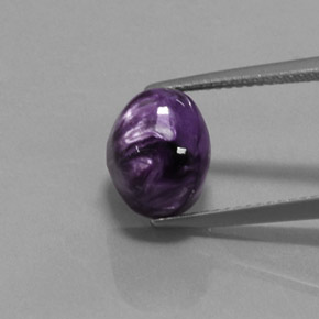4,62 ctw natürlicher violetter Charoit, Oval Schliff, Lichtundurchlässig