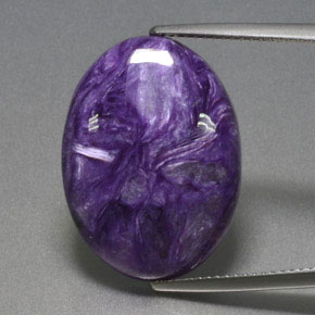 15,50 ctw natürlicher violetter Charoit, Oval Schliff, Lichtundurchlässig
