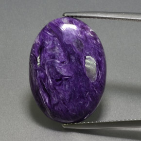 15,03 ctw natürlicher violetter Charoit, Oval Schliff, Lichtundurchlässig
